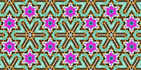 Abstract Kaleidoscope Geometry Psychedelic Art Pattern Background Wallpaper