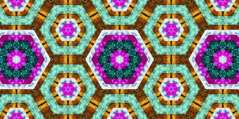 Abstract Kaleidoscope Geometry Psychedelic Art Pattern Background Wallpaper