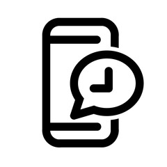 phone and time icon