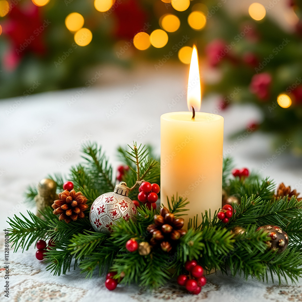 Fototapete christmas and happy new year background with snowflakes on red background generative ai tools