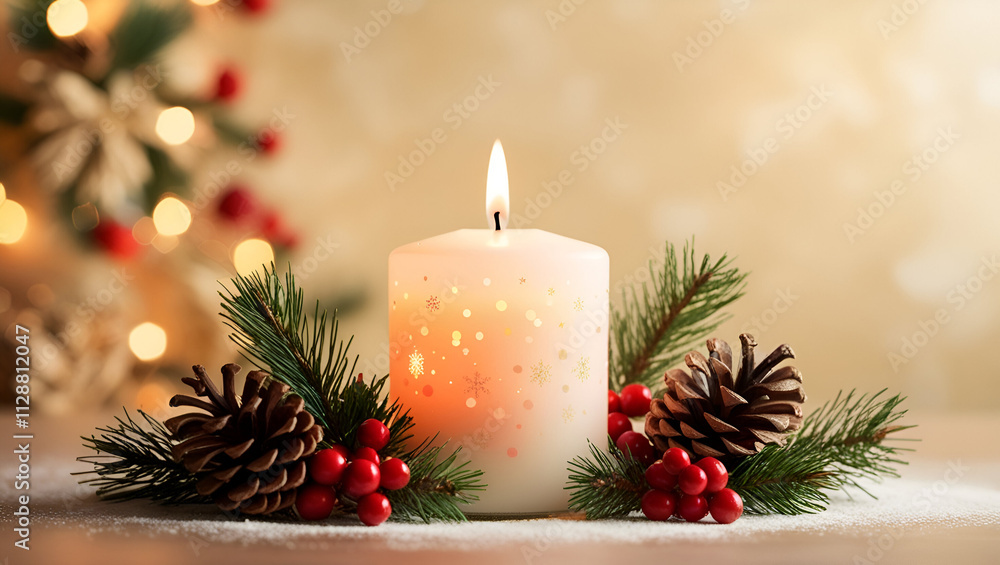 Fototapete christmas and happy new year background with snowflakes on red background generative ai tools