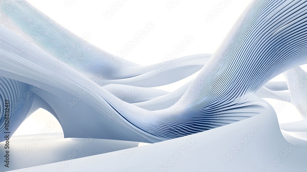 Poster abstract architectural design wave structure