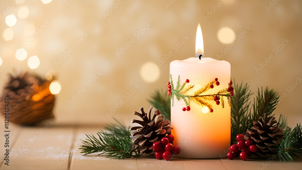 Fototapete Christmas and Happy New Year Background with Snowflakes on red background generative AI tools
