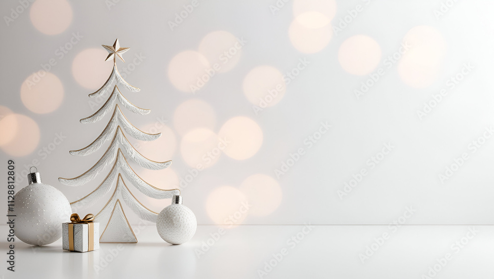 Fototapete Christmas and Happy New Year Background with Snowflakes on red background generative AI tools