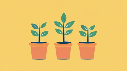 economic sustainability plant growth flat design front view financial stability theme animation Split-complementary color scheme