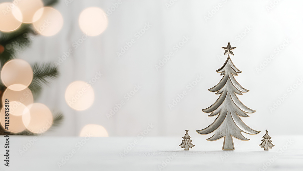 Fototapete Christmas and Happy New Year Background with Snowflakes on red background generative AI tools