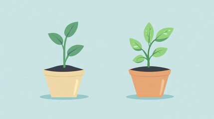economic sustainability plant growth flat design front view financial stability theme animation Split-complementary color scheme