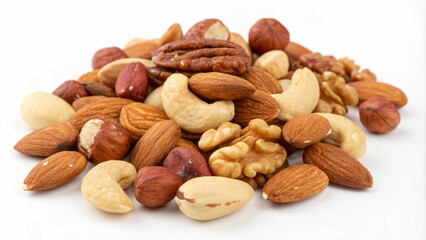 Simple and elegant photo of mixed nuts, emphasizing their natural beauty