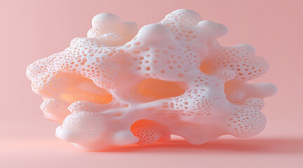 Pastel Pink and Blue Balloons Framing a Blank Square on a Colorful Background Perfect for Party Themes.