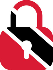 Trinidad & Tobago flag on Lock icon