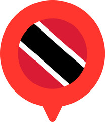 Trinidad & Tobago Flag On Pin Icon