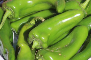 Green Peppers Close Up
