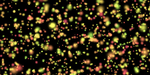 黒背景に明るい粒子の抽象的な背景素材