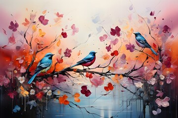 Harmony of Musical Notes Transforming into Nature's Shapes - Generative AI