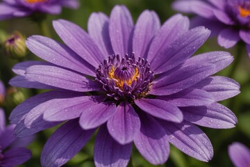 Obraz premium Beautiful purple flower macro photography