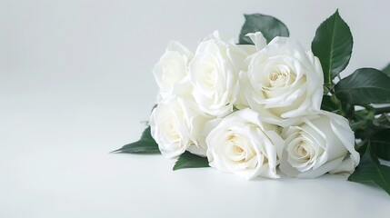 Elegant Bouquet of White Roses: A Symbol of Purity and Grace