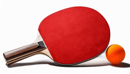 ping pong racket and ball