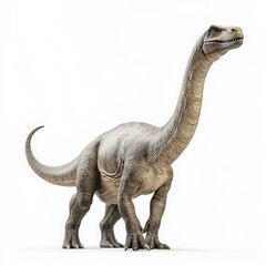 Obraz premium Diplodocus dinosaur, triassic period, mesozoic era, cretaceous period, jurassic period, isolated on white background