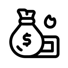 Inflation Line Icon. Single icon, line vector icon