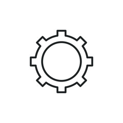 Gear Icon.  Vector black line icon