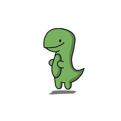 Dino Green T-Rex Cartoon Character