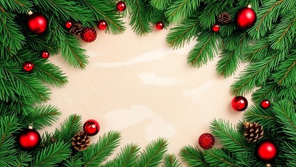 Christmas tree branches background 