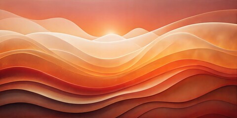 Obraz premium Abstract Header Background Design With Waves in Warm Tones: Flowing Patterns and Serene Movement for Artistic Design