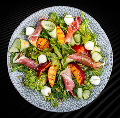 Ham and Nectarine Salad with Herbs and Balsamic Dressing