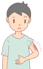 病気・疾患のイラスト - 皮膚疾患・発赤・皮膚炎・腫れ・蕁麻疹・虫刺され