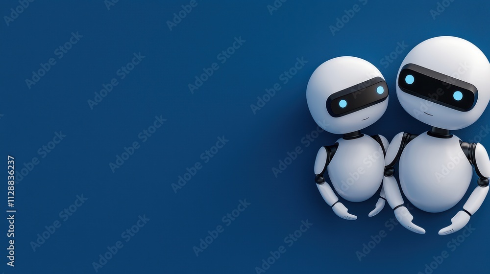 Poster friendly robots engaging in multilingual conversations and assisting users with chatbot technology