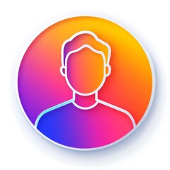 Colorful Profile Icon Design
