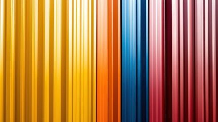 Obraz premium Vibrant Multi-Colored Vertical Stripes in Yellow, Orange, Blue, Red, and Pink Tones