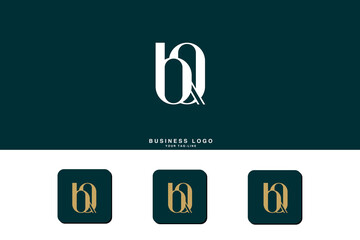 Set of BQ, QB, B, Q, Abstract Logo design