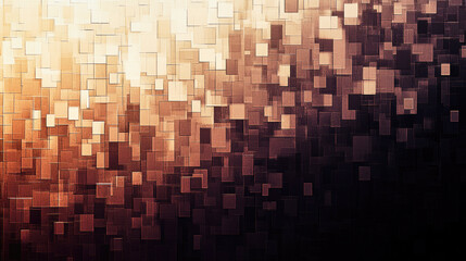 Fototapeta premium Contemporary pixelated gradient background in mocha mousse tones creating a modern aesthetic