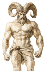 Fototapeta premium PNG An ancient greek Myth creature animal statue art man.