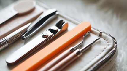 All-Inclusive Manicure Tools Kit for Complete Nail Care and Grooming, Featuring Nail Clippers, Cuticle Pushers, Nail Files, and Buffers for Smooth Nails Manicure Tools Kit for Nail Care, Grooming