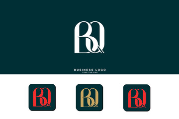 Set of BQ, QB, B, Q, Abstract Logo design