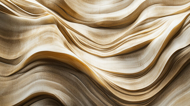 Elegant wood veneer pattern with flowing mocha mousse grains in subtle light brown tones