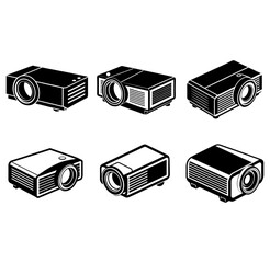 Multimedia Projector silhouette vector illustration