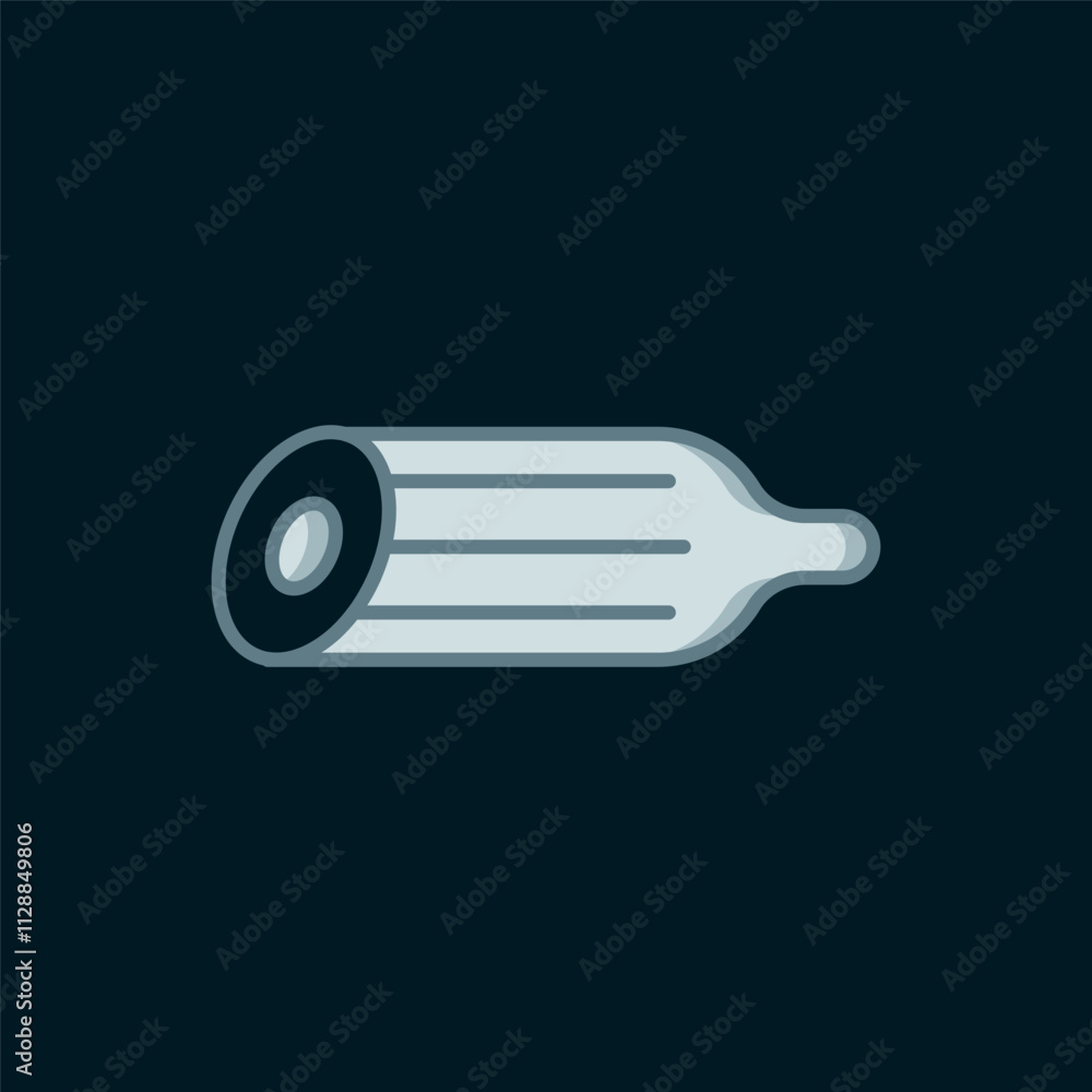 Poster line fresh cucumber icon isolated on black background. flat filled outline style with shadow. vector