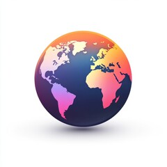 Fototapeta premium Colorful Earth Globe Design