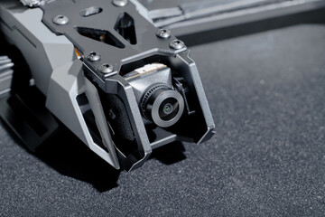 drone technology workshop flying device for photography and videography gray plastic and metallic...