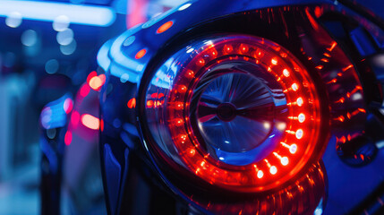 car tail light sport automobile close up