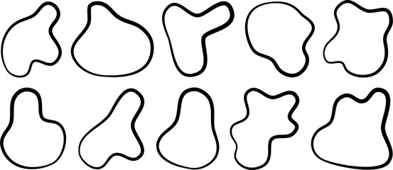 Organic Blob Shapes Vector Set - Creative Minimalist Design Elements for Modern Graphics, Backgrounds, and Art Projects
