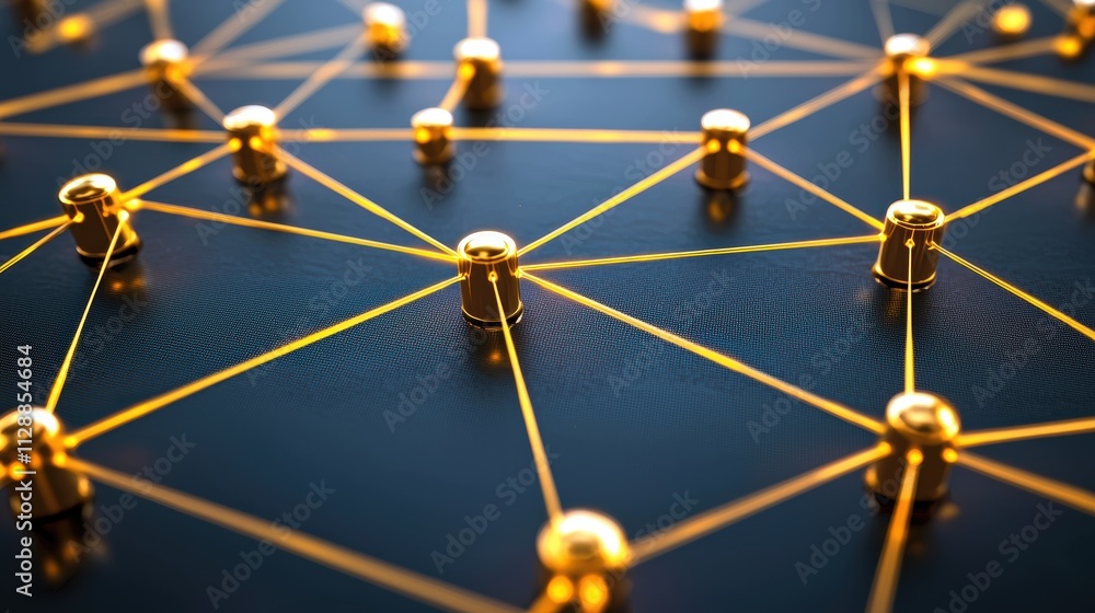 Poster abstract 3d visualization of floating data cubes symbolizing wireless storage connections