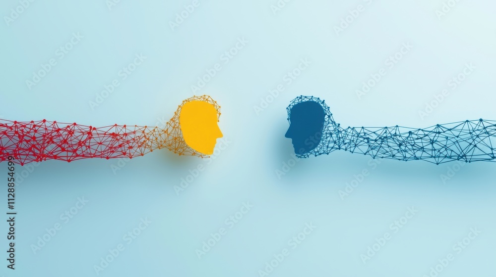 Aufkleber innovative communication revolution driven by ai and networks interchanging ideas and connections