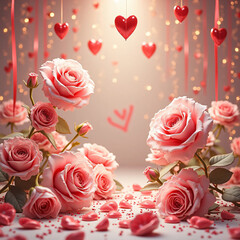 Valentine's themed background full of warm love