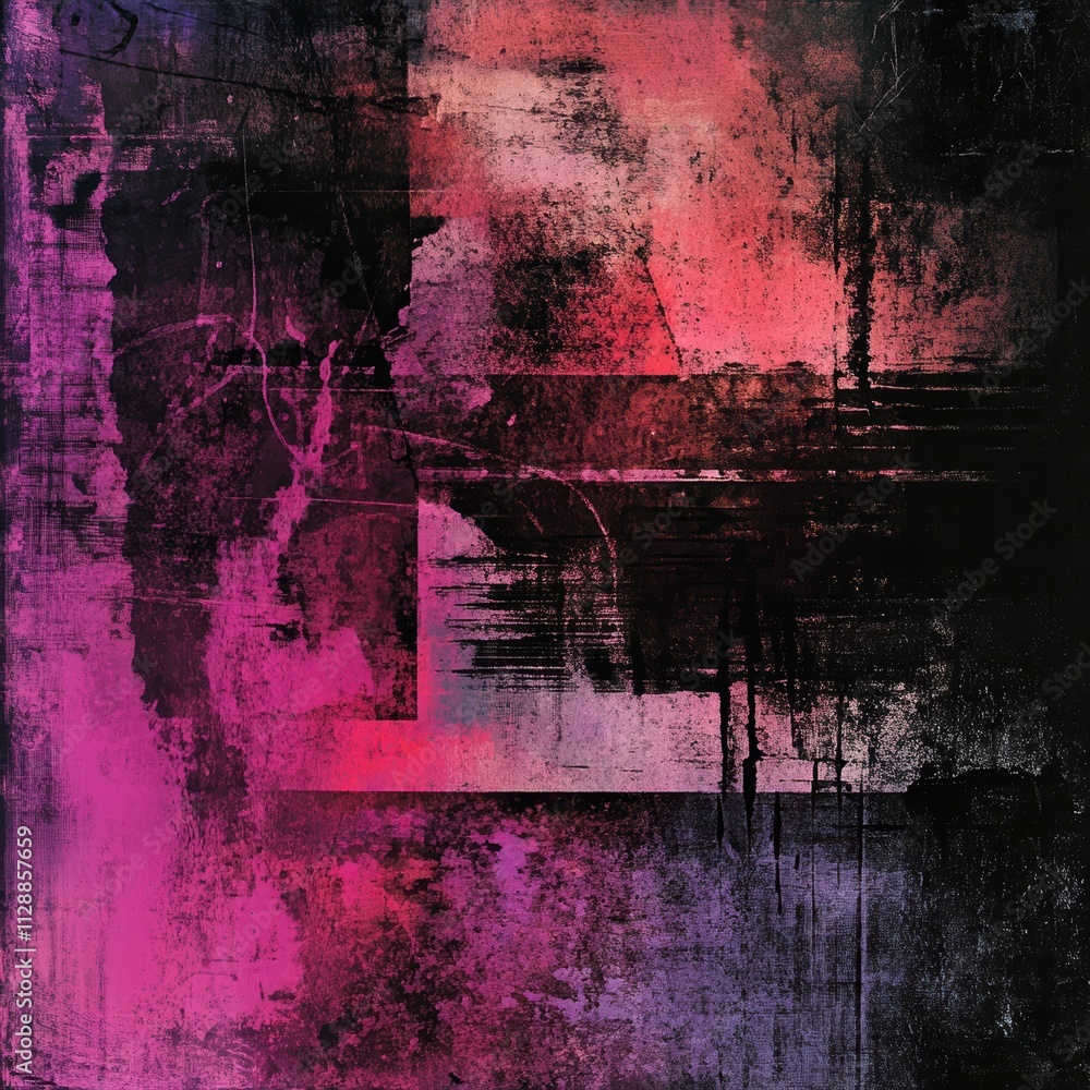 Poster abstract grunge background with bold color elements and texture