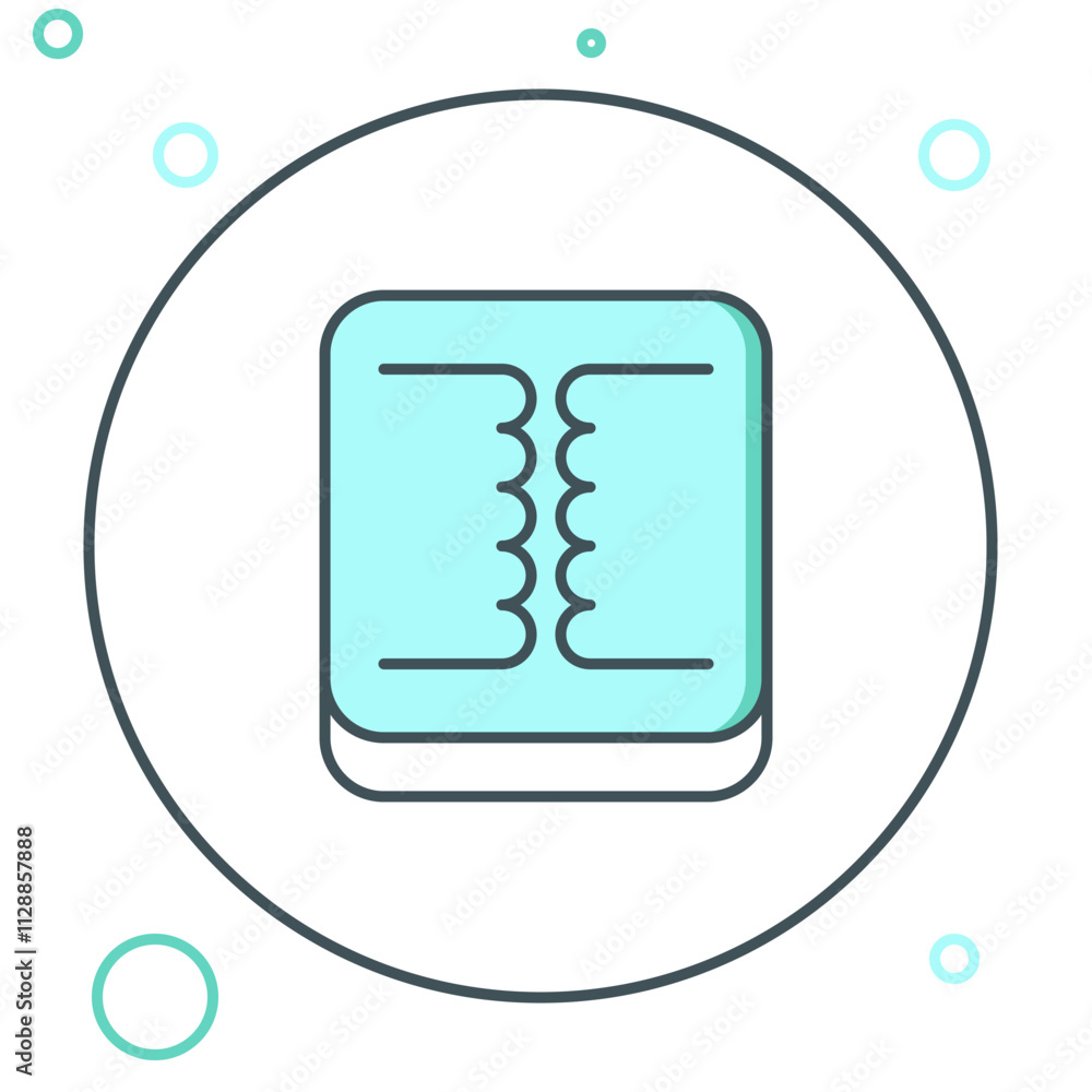 Poster line electrical transformer icon isolated on white background. colorful outline concept. vector