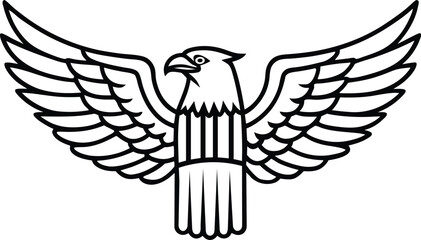 Fototapeta premium Eagle logo design. Image of flying eagle. Cute eagle emblem. Vector illustration.